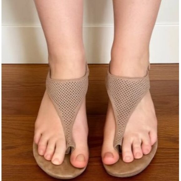 Style & Co Size 7 Maddyson Woman’s Cork Wedge Sling Back Sandal Lt Taupe - Picture 1 of 14